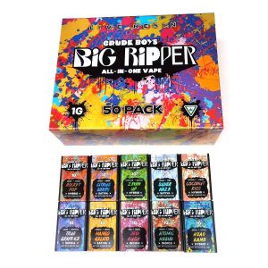 Crude Boys Big Ripper 1g & 2g Empty All-In-One Vape Pens with Packaging